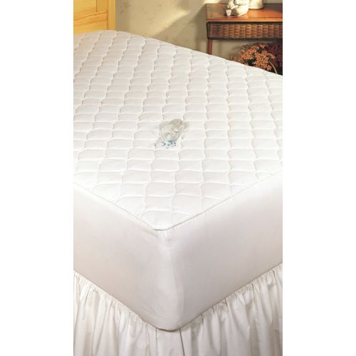 Waterproof Mattress Pad, Pinsonic Quilting, Poly Top & Bottom, Twin 39x75, Fitted Skirt
